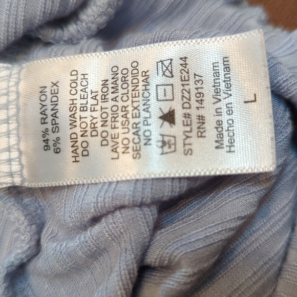 Double Zero Lovely Large Women's Crop Top w/Lettuce Edges Size Large - Picture 4 of 4